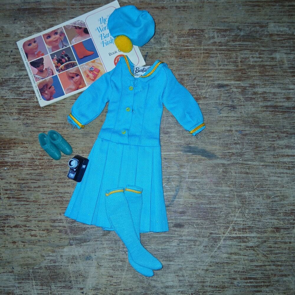 Vtg 1969 Mattel Barbie Sea Worthy Outfit #1872 Missing Ribbon w booklet